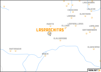 map of Las Ranchitas