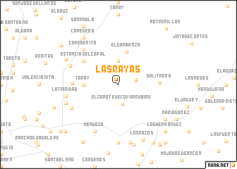 map of Las Rayas