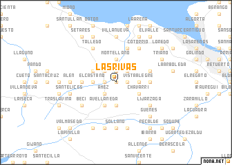 map of Las Rivas