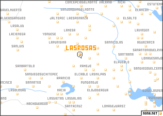 map of Las Rosas