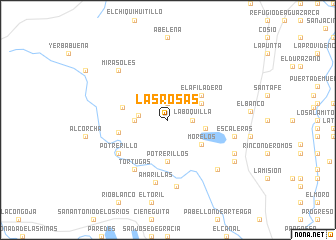 map of Las Rosas