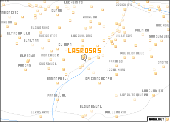 map of Las Rosas