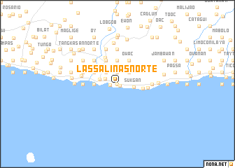 map of Las Salinas Norte