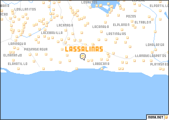 map of Las Salinas