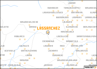 map of Las Sánchez