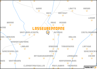 map of Lasseube-Propre