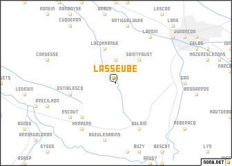 map of Lasseube