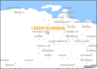 map of Las Siete Cañadas