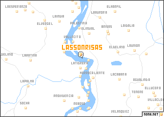 map of Las Sonrisas