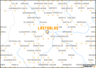 map of Las Tablas