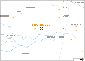 map of Las Taparas
