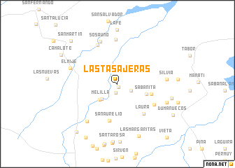 map of Las Tasajeras