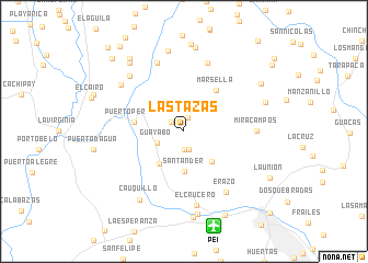 map of Las Tazas