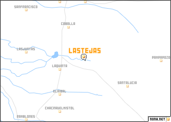 map of Las Tejas