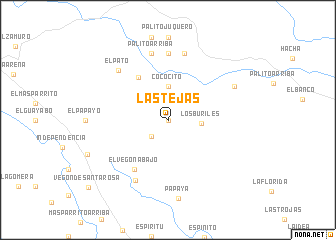 map of Las Tejas