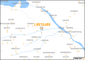 map of Las Tejas