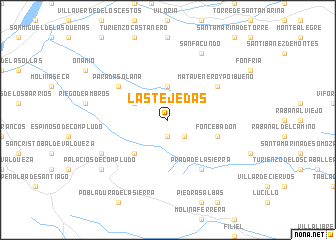 map of Las Tejedas