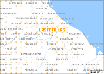 map of Las Tetillas