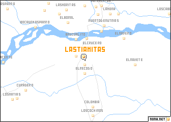 map of Las Tiamitas