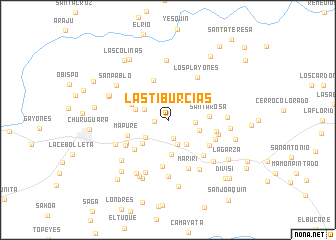 map of Las Tiburcias