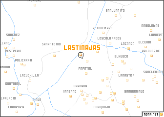 map of Las Tinajas