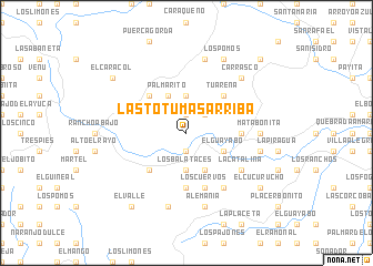 map of Las Totumas Arriba