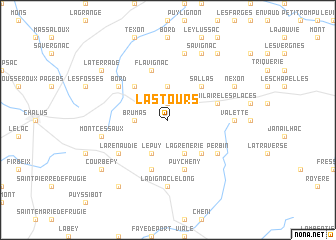 map of Lastours