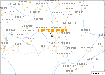 map of Las Travesias