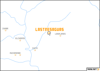 map of Las Tres Aguas