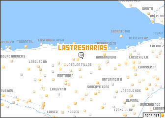 map of Las Tres Marías
