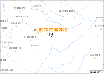 map of Las Tres Marías