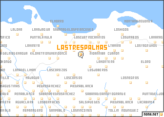 map of Las Tres Palmas