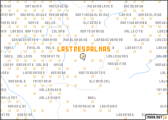 map of Las Tres Palmas