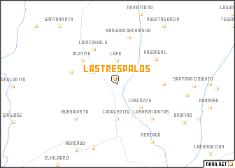 map of Las Tres Palos