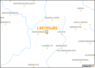 map of Las Trojas