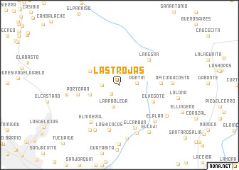 map of Las Trojas