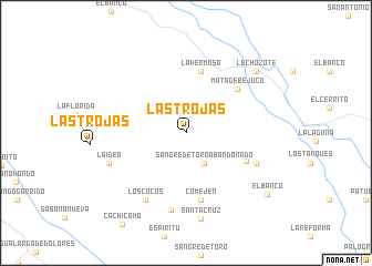 map of Las Trojas