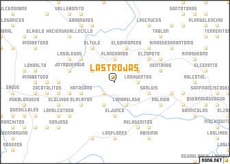 map of Las Trojas