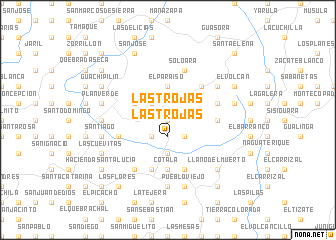 map of Las Trojas