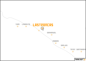 map of Las Troncas