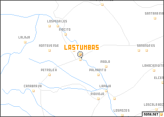 map of Las Tumbas