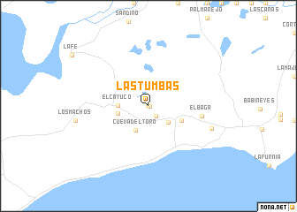 map of Las Tumbas