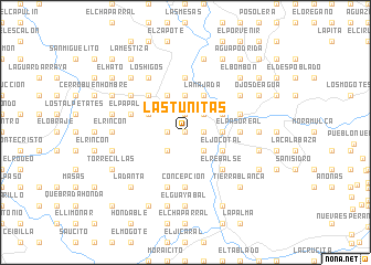 map of Las Tunitas