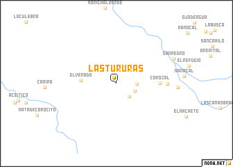 map of Las Tururas