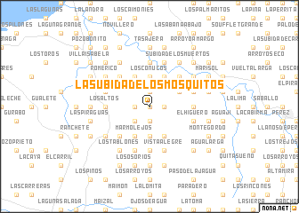 map of La Subida de los Mosquitos