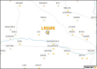 map of Lašupe