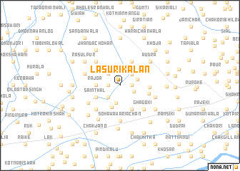 map of Lasūri Kalān