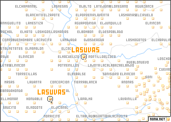 map of Las Uvas