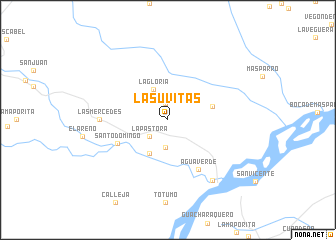 map of Las Uvitas
