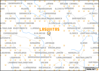 map of Las Uvitas